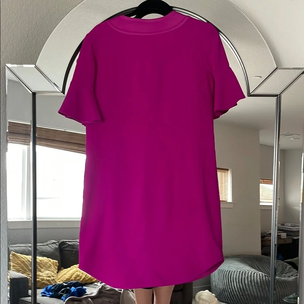 Trina Turk Pink Off the Shoulder Sheath Mini Dress - Picture 3 of 6